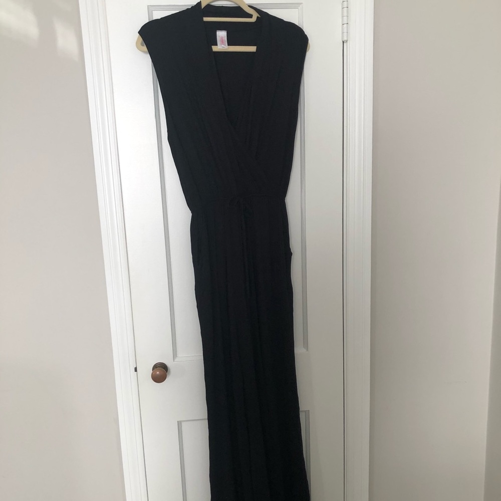 Black wide leg jumpsuit